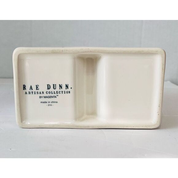 Rae Dunn STUFF Ceramic Stuff Holder EUC - Picture 3 of 4